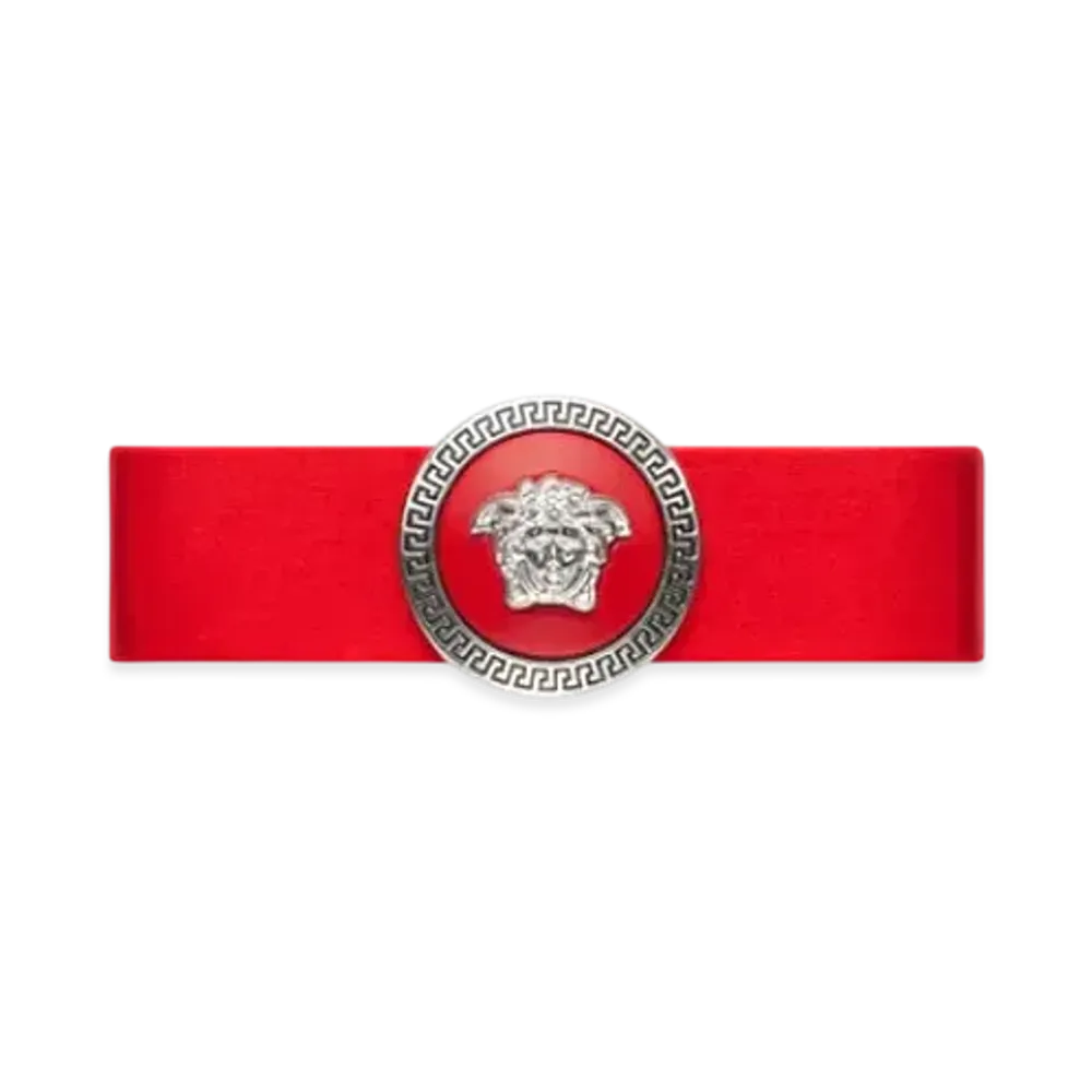 Versace Right Gianni Ribbon Hair Clip "Red"