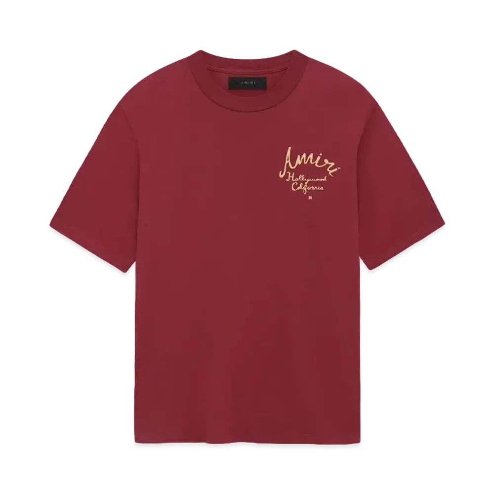 AMIRI Hollywood Tee "Burgundy"