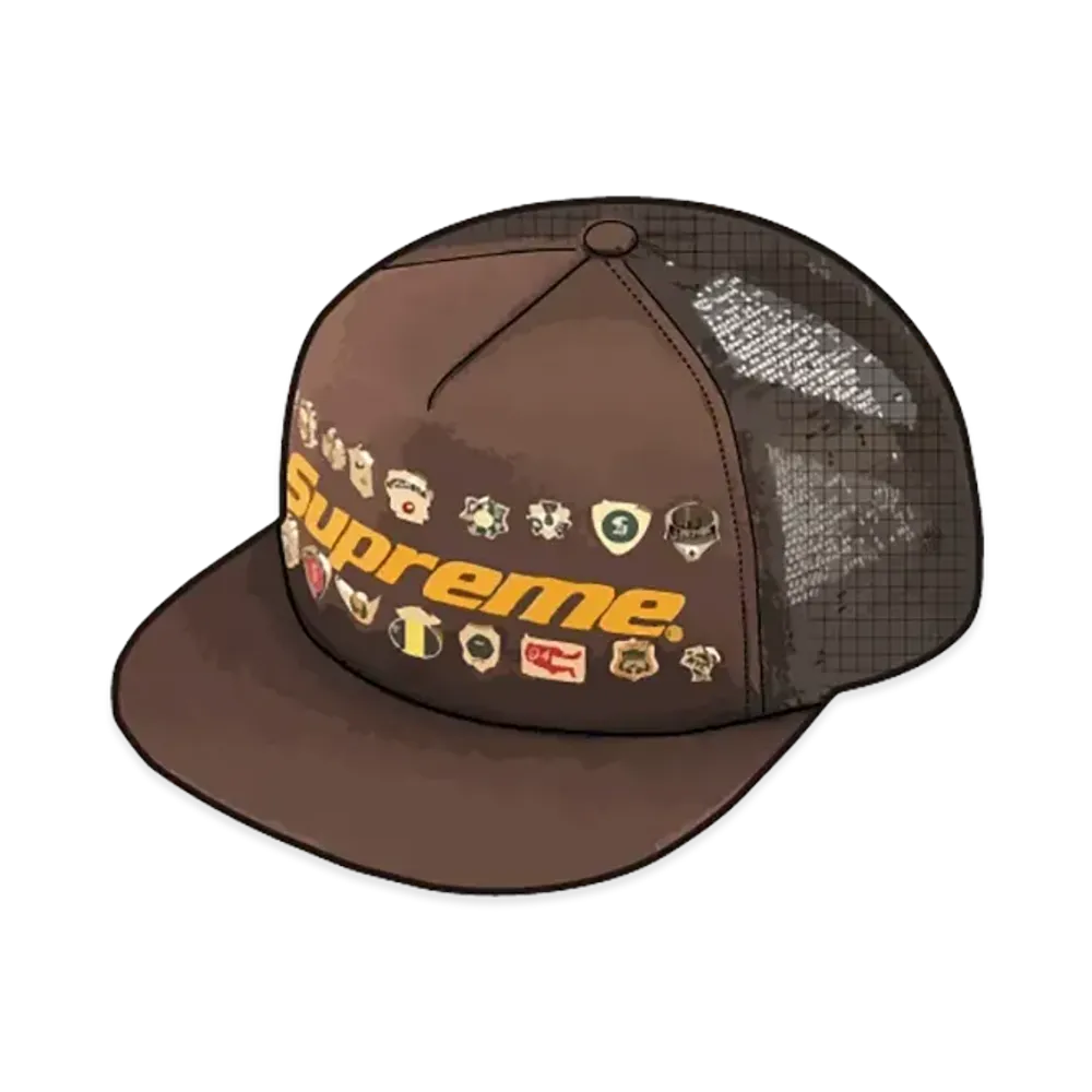 Supreme Pins Mesh Back 5-Panel "Brown"