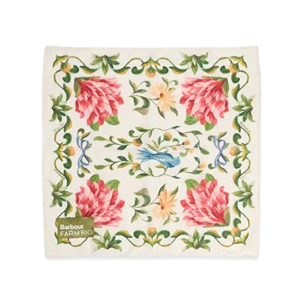 Barbour x FARM Rio Women's Azelia Scarf "White"