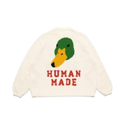 HUMAN MADE RAGLAN SLEEVE KNIT "White"