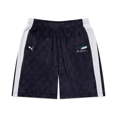 BlackEyePatch x PUMA Oval Logo Bep Monogram Velour Shorts "Navy"