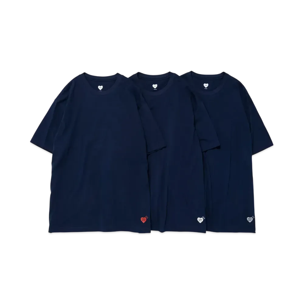 HUMAN MADE 3-Pack T-Shirt Set "Navy"