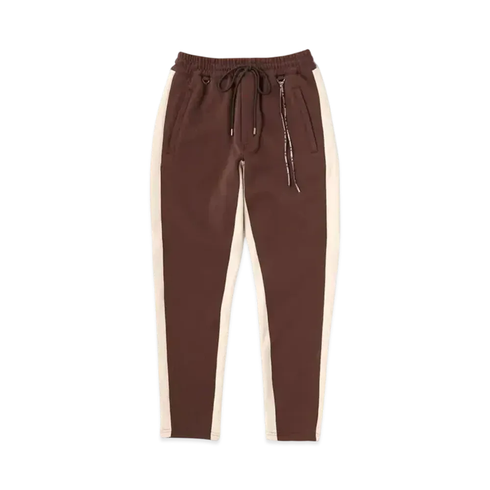 mastermind WORLD Slim Side Line Track Pants "Brown Sand"