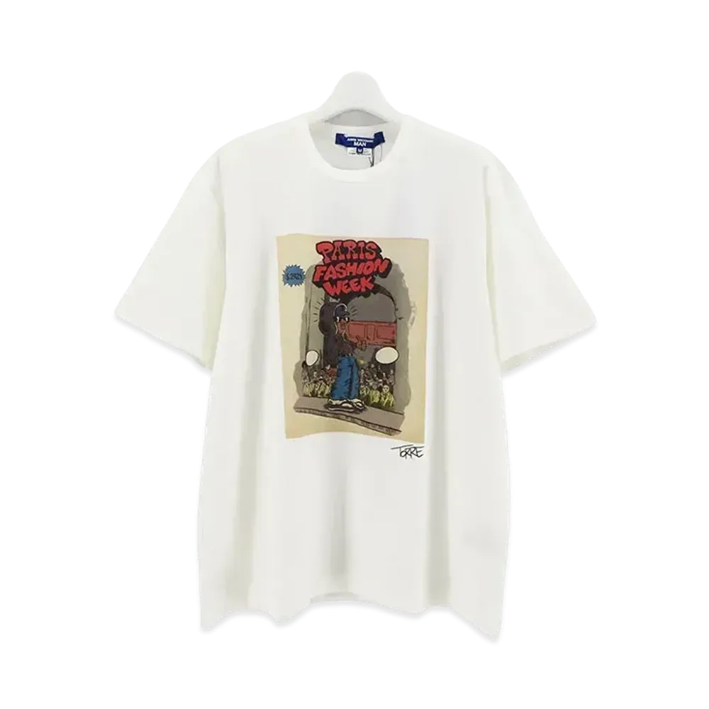 JUNYA WATANABE MAN Cotton Jersey Product Print T-shirt "White"