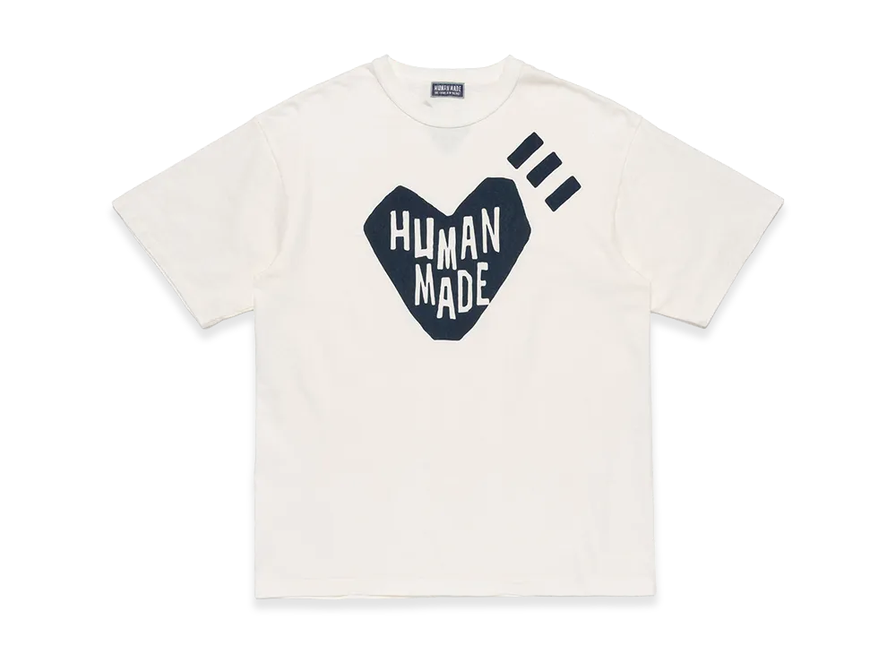 HUMAN MADE Ningensei Heart T-Shirt "White"