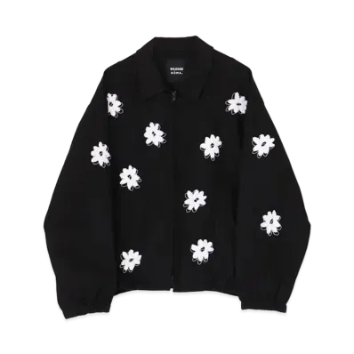 WILDSIDE Yohji Yamamoto x NOMA t.d. Floral Hand Embroidery Denim Blouson "Black"
