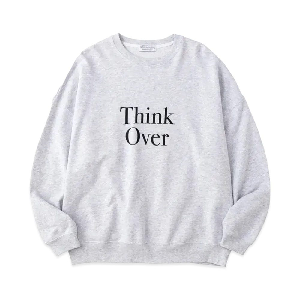 POET MEETS DUBWISE THINK OVER Oversized Sweat "Ash Grey"