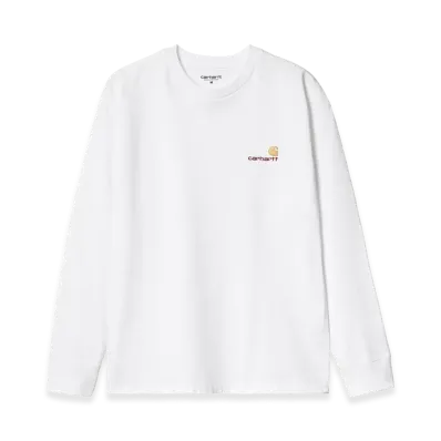 Carhartt WIP L/S American Script T-Shirt "White"