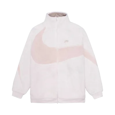 Nike Big Swoosh Reversible Boa Jacket "Light Soft Pink"