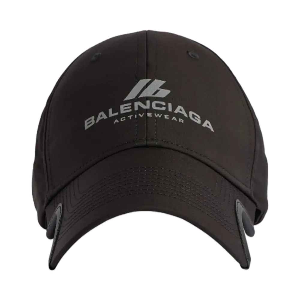 BALENCIAGA Activewear Cap in Technical Nylon "Black"
