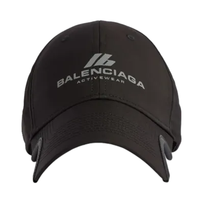 BALENCIAGA Activewear Cap in Technical Nylon "Black"
