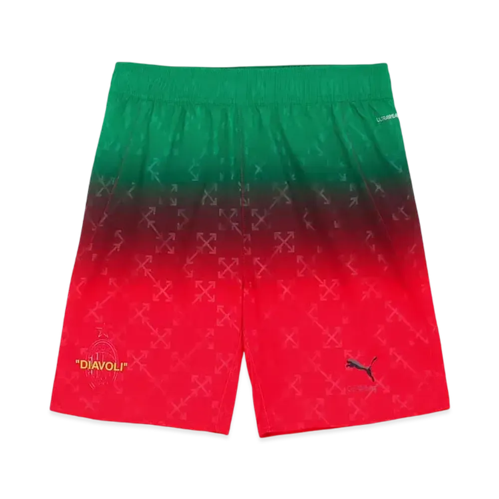 PUMA x AC MILAN x Off-White Authentic Shorts "For All Time Red/Puma Black"