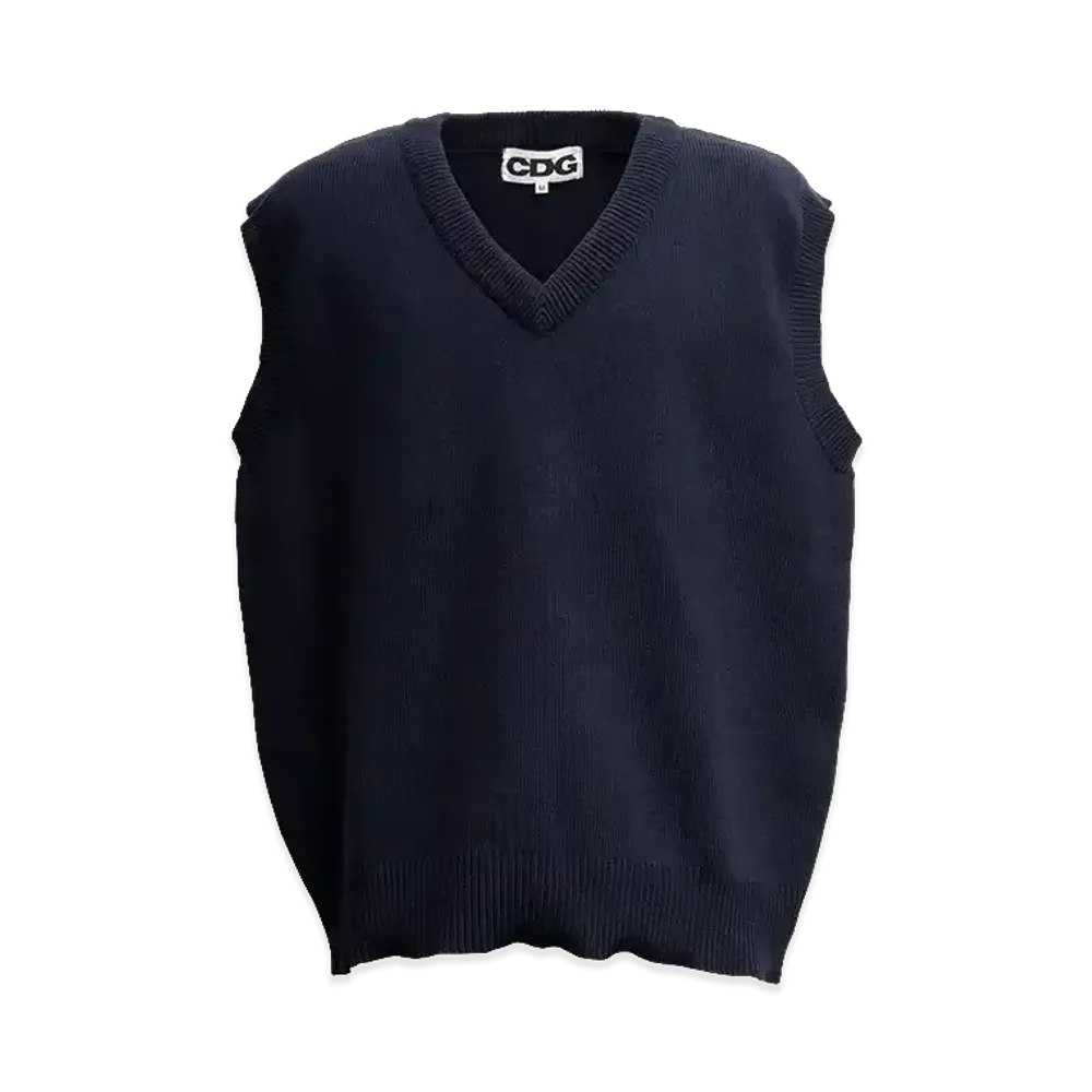 COMME des GARCONS CDG Oversized Pullover Vest "Navy"