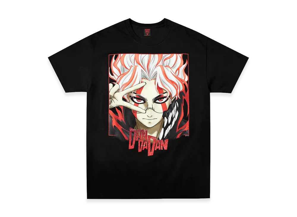 Geeks Rule x DAN DA DAN Silkscreen Printing T Shirt Okarun "Black"