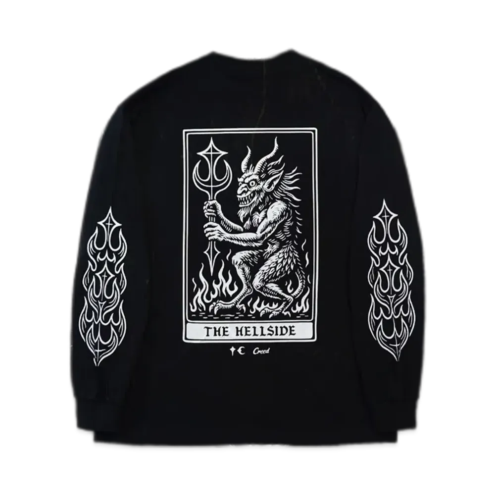 THUG CLUB x CREED MOTORCYCLES Hellside Long Sleeve "Black"