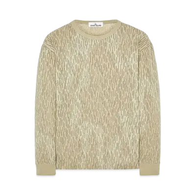 Stone Island 205E4 COTTON JERSEY 'RAIN CAMO' PRINT "Ibory"