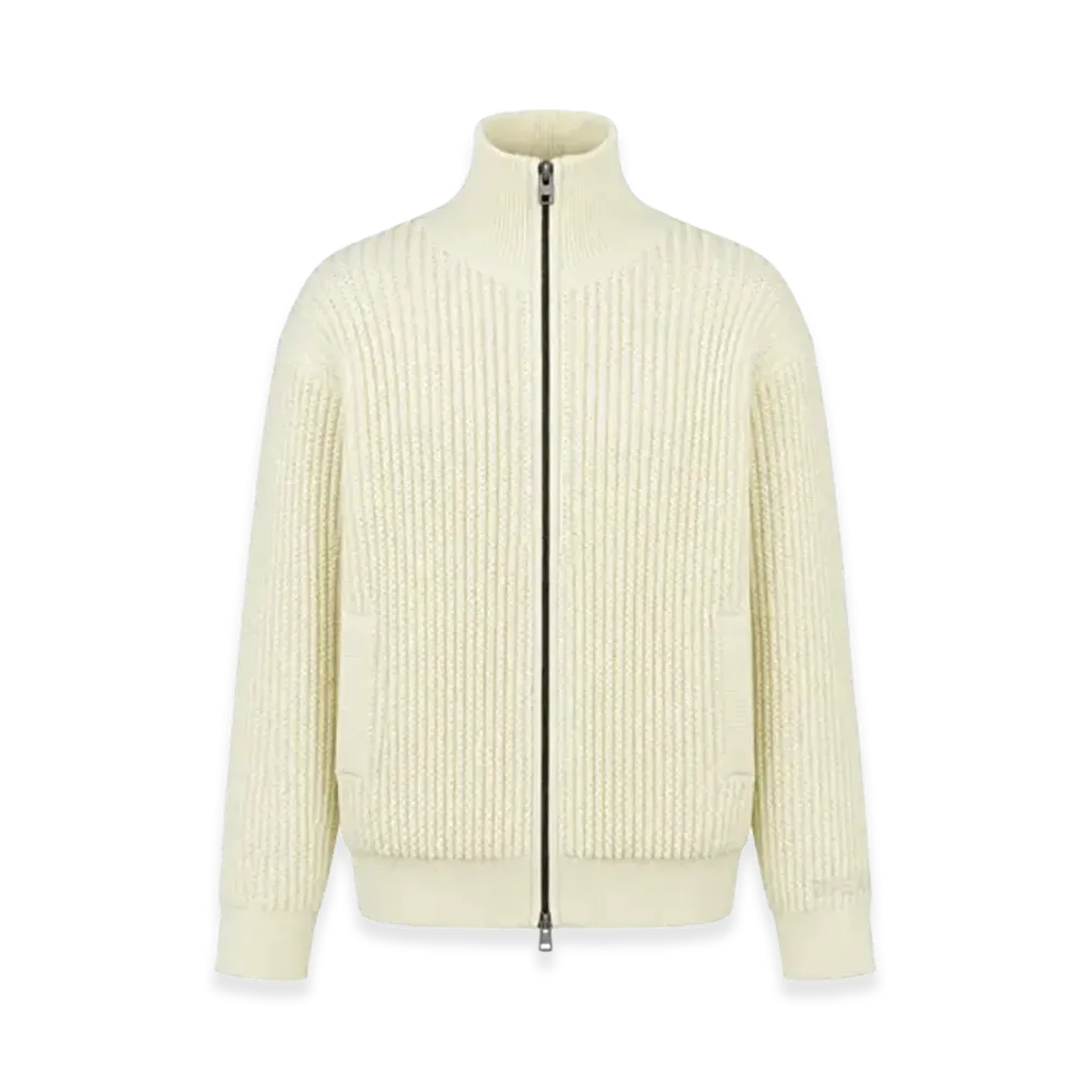 BREATH Drivers Knit Zip Jacket "White"