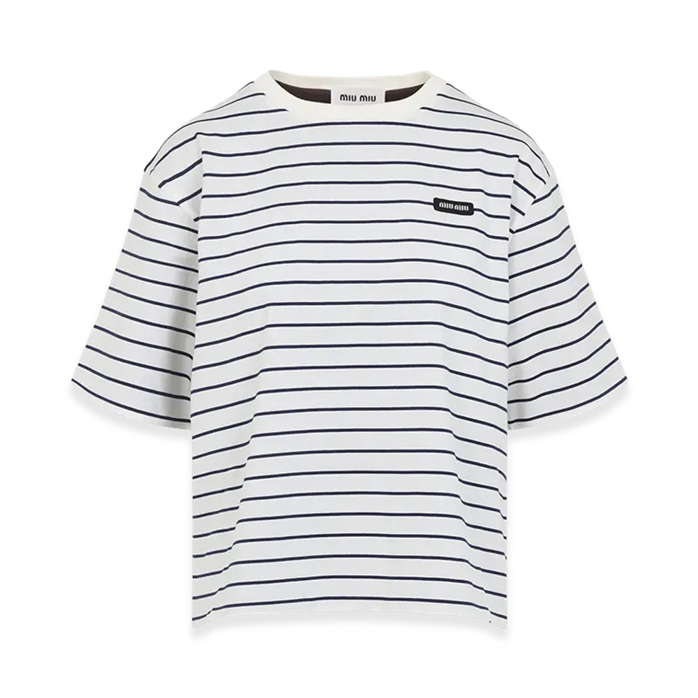MIU MIU Women's Jersey Double Reversible T-Shirt "Multicolor"