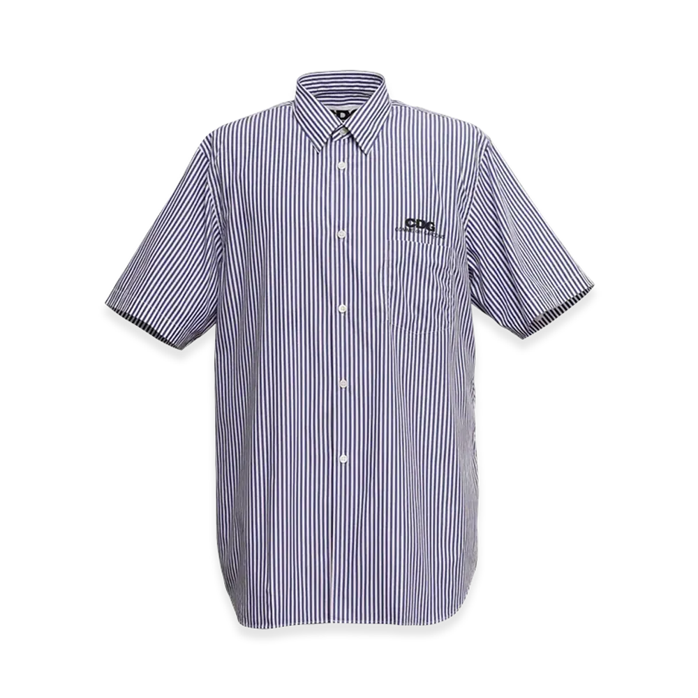 COMME des GARCONS CDG Classic Shirt with Short Sleeve "Blue Stripe"