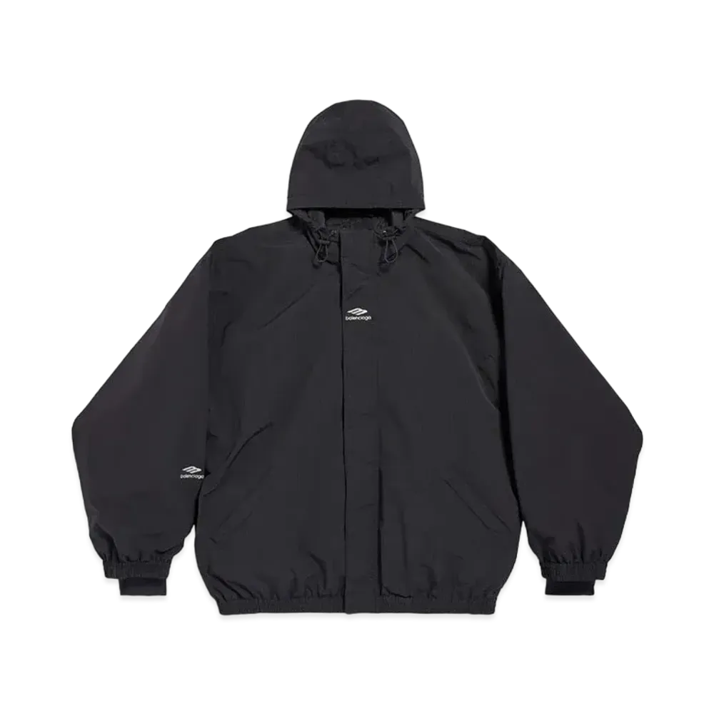 BALENCIAGA Men's 3B Sports Icon Ski Parka Technical Ripstop "Black"