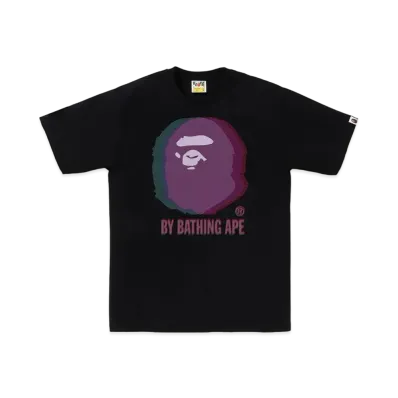 A BATHING APE Glitch Art By Bathing Tee "Black"
