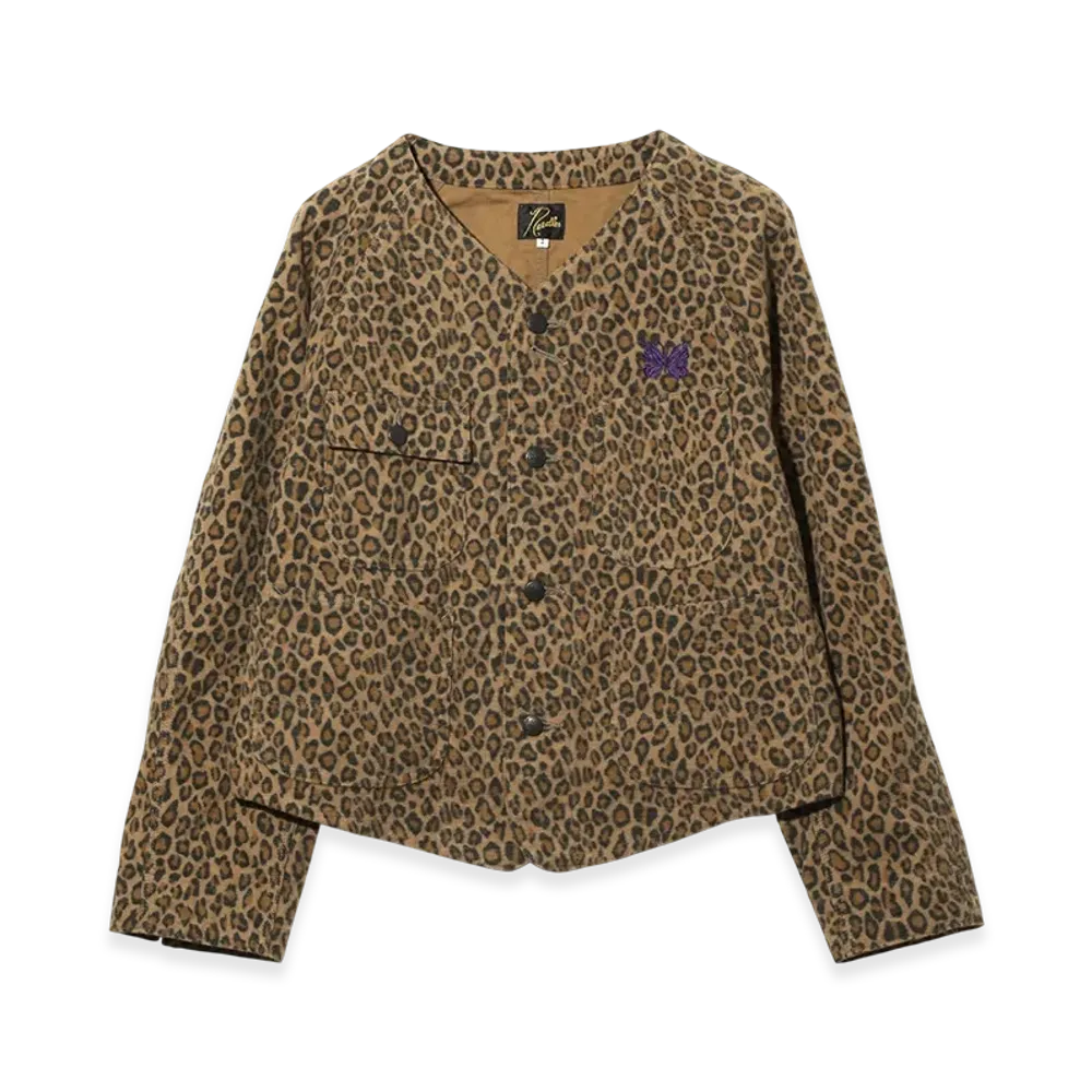 NEEDLES Short Coverall Brushed Satin "Leopard"