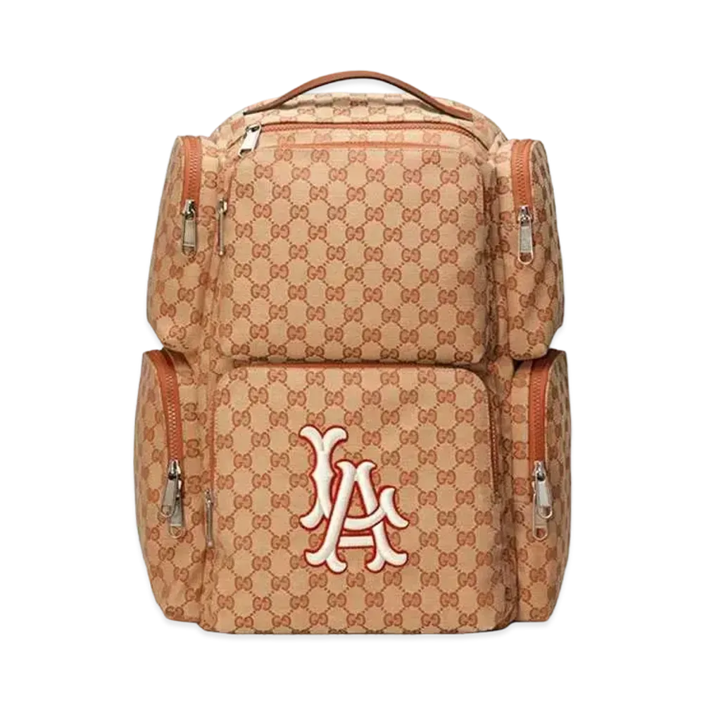 GUCCI x Los Angeles Angels GG Canvas Backpack "Beige"