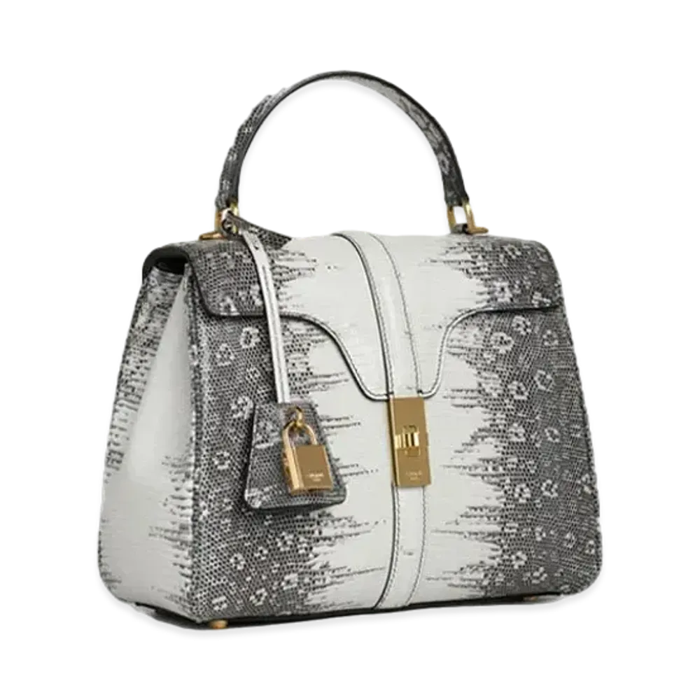 CELINE Small 16 Bag in Lizard "Natural"