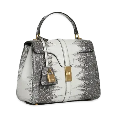 CELINE Small 16 Bag in Lizard "Natural"