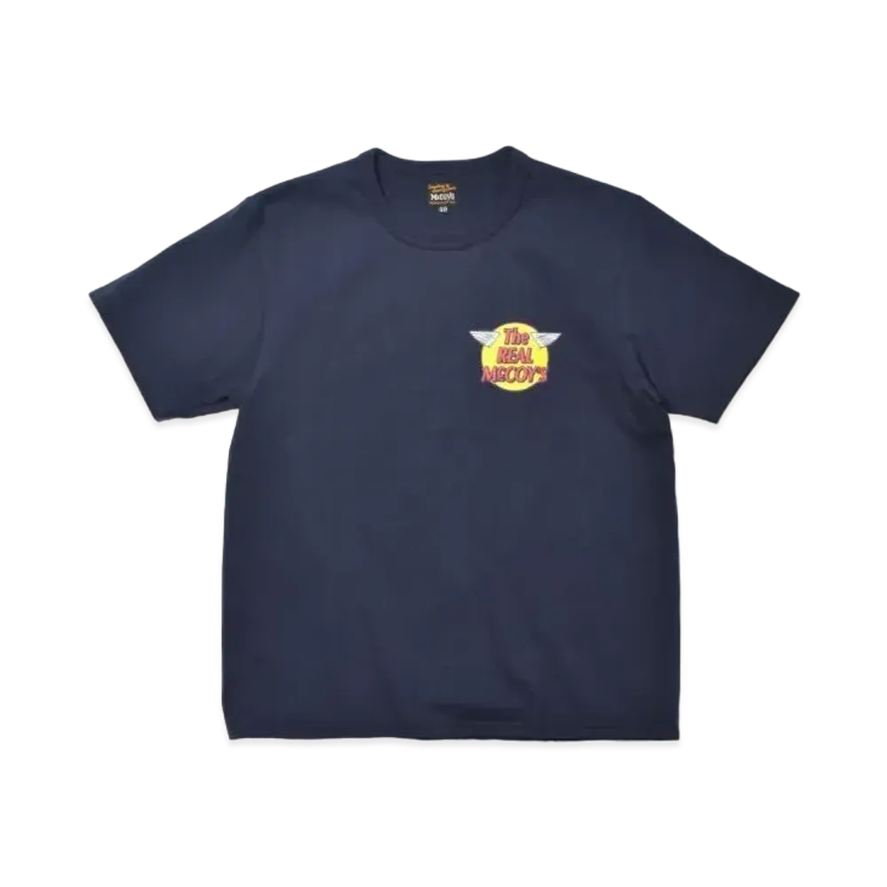 THE REAL McCOY'S Logo Tee S/S "Navy"