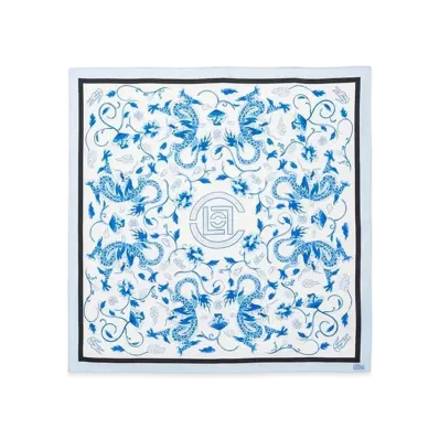 LACOSTE x CLOT Silk Scarf "Blue"