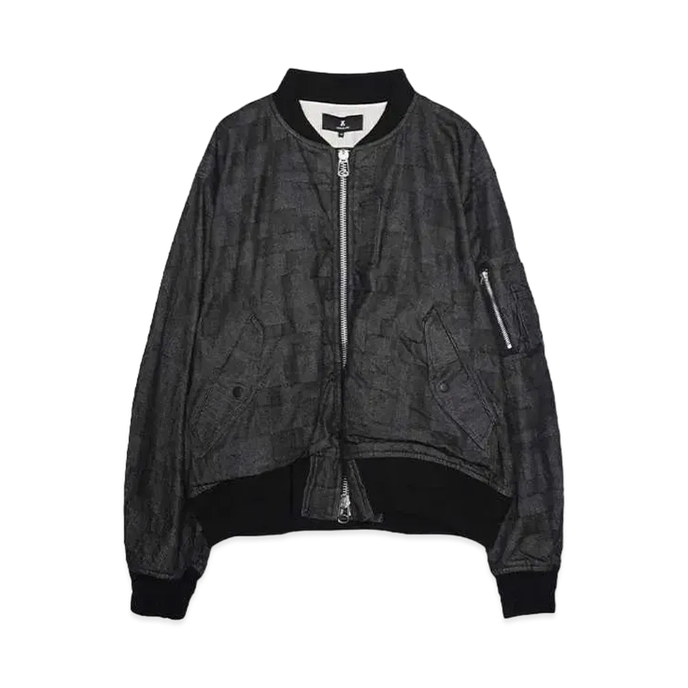ANREALAGE AZ DENIM BOMBER JACKET "BLACK"