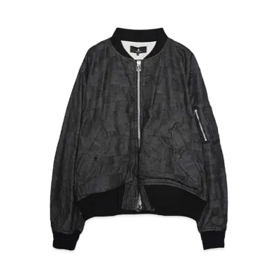 ANREALAGE AZ DENIM BOMBER JACKET "BLACK"