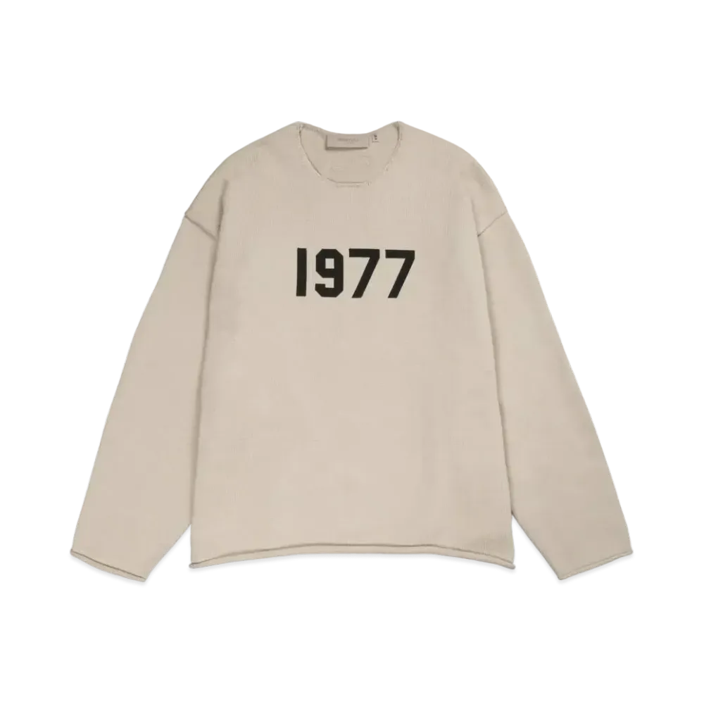 FEAR OF GOD ESSENTIALS 1977 RAW EDGE SWEATER "Wheat"