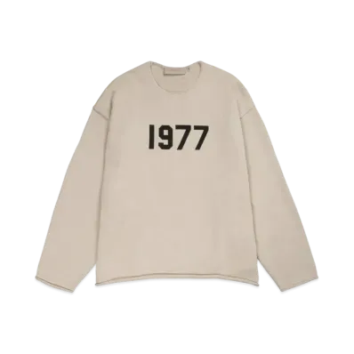 FEAR OF GOD ESSENTIALS 1977 RAW EDGE SWEATER "Wheat"