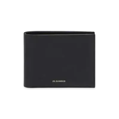 Jil Sander Wallet Leather Pocket With Embossed Logo "Black"