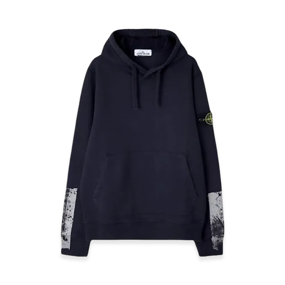 Stone Island 67461 Tape Four Print Hooded Sweatshirt - 23FW "Navy Blue"