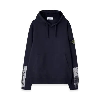 Stone Island 67461 Tape Four Print Hooded Sweatshirt - 23FW "Navy Blue"
