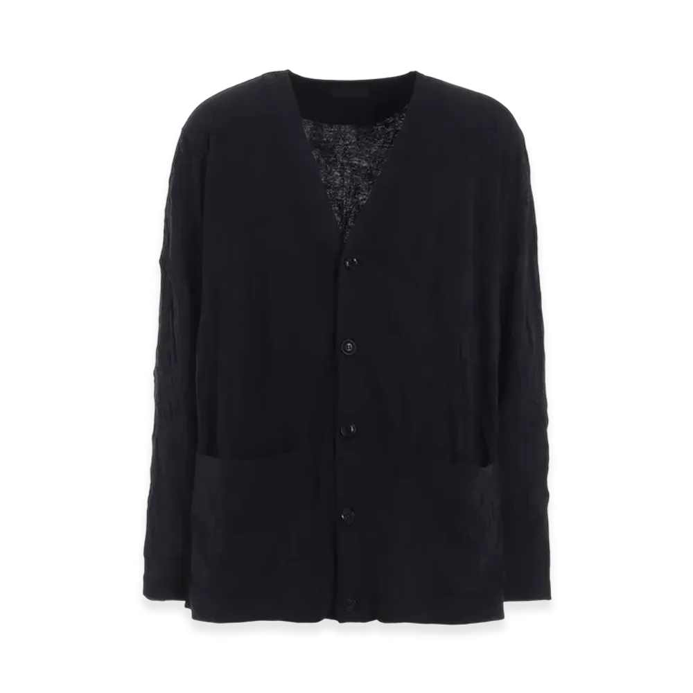 S'YTE Catch-Washer Finish Jersey Cardigan "Black"