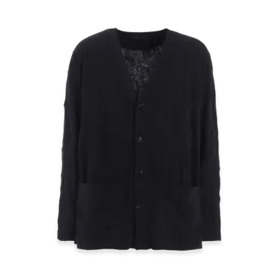 S'YTE Catch-Washer Finish Jersey Cardigan "Black"