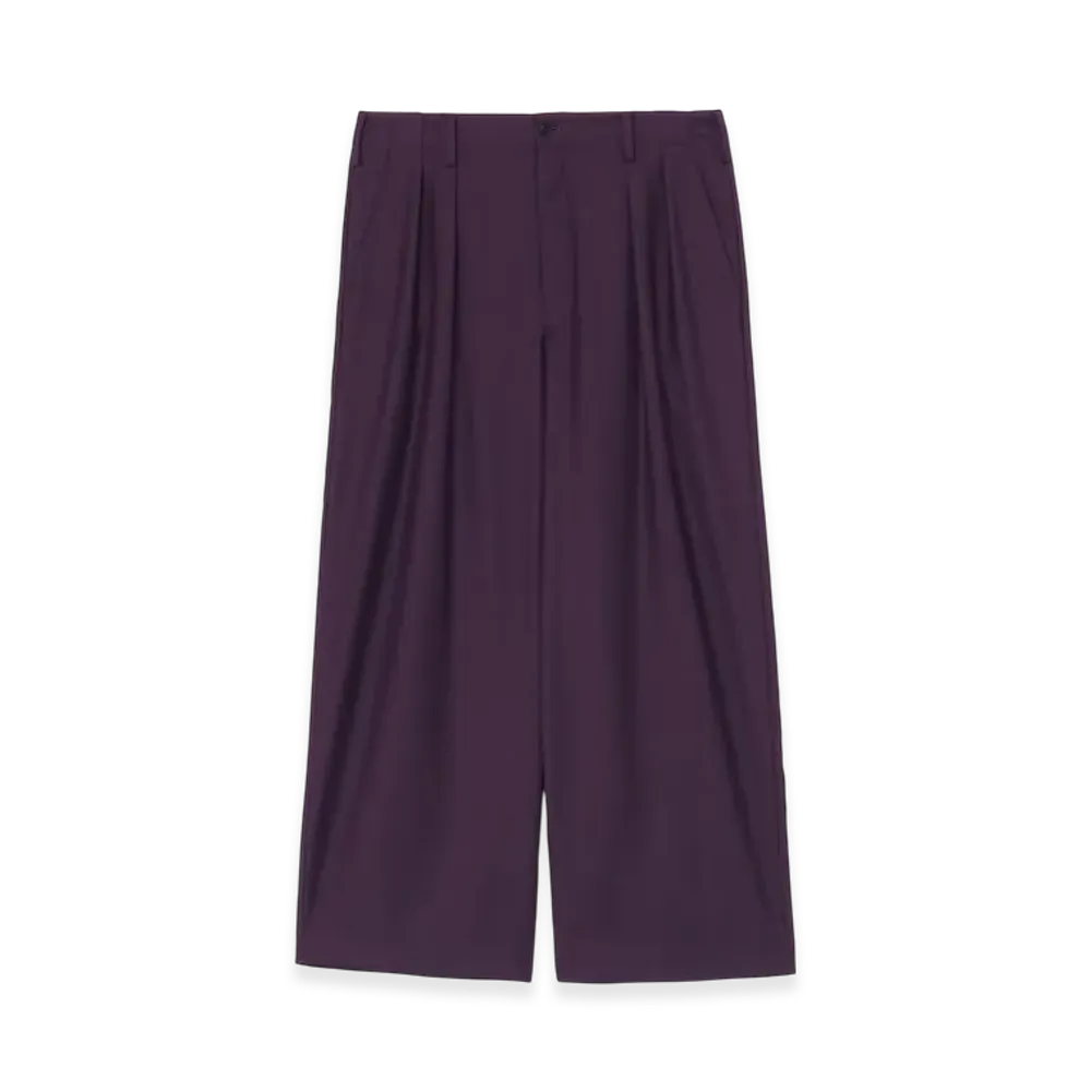 S'YTE Pe/Ry Clear Twill 2-Tuck Wide Straight Pants "Purple"