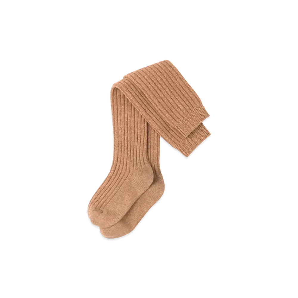 MIU MIU Wool x Cashmere Oberney Socks "Pale Pink/Camel"