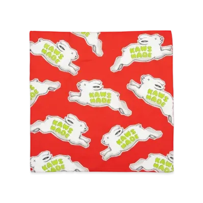 HUMAN MADE x KAWS Made Animal Patterned Bandana "Red"