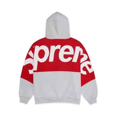 Supreme Big Logo Jacquard Hooded Sweatshirt "Heather Grey"