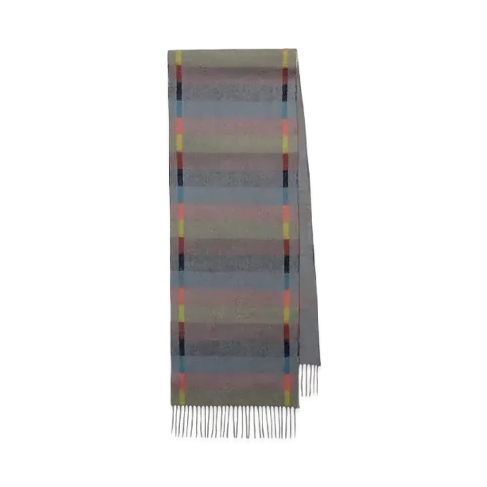 Paul Smith Artist Striped Edge Scarf "Gray"
