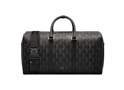 Dior Lingot 50 Duffel Bag CD Diamond Canvas "Black"