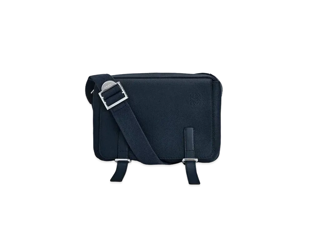 LOEWE Xs Military Messenger Bag In Soft Grained Calfskin "Anthracite"