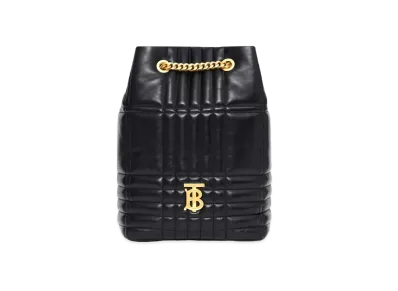 Burberry Medium Quilting Lambskin Lola Back Pack "Black"