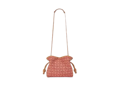 LOEWE Flamenco Clutch In Anagram Jacquard And Calfskin "Red/Warm Desert"